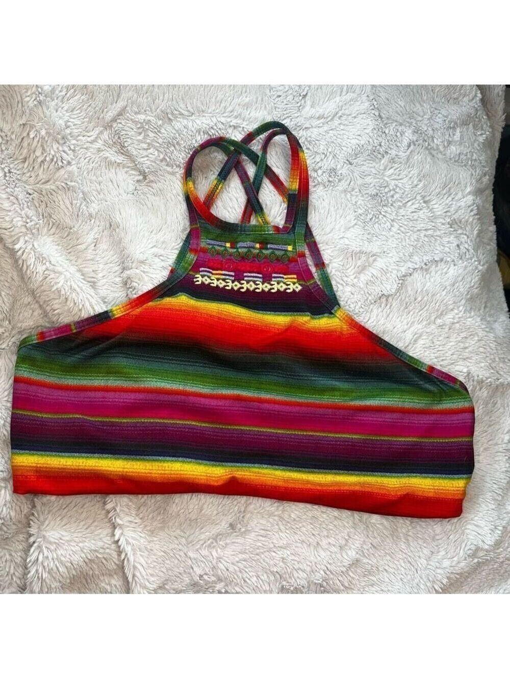 Pily Q swimwear Shirt summer strap Rainbow, Aztec, bold